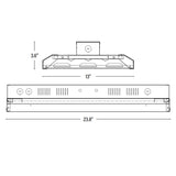 LED Linear High Bay, 2FT, 85W, Selectable CCT, 11500 Lumens