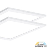 LED Ceiling Panel Light, 30W/25W/20W, 2x2, Selectable CCT, 3700 Lumens