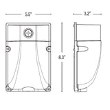 LED Mini Wall Pack, 23W, 3100 Lumens