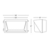 LED Wall Pack, 80W/100W/120W, Selectable Wattage & CCT, 15000 Lumens