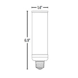 LED PL Retrofit Lamp, E26, Selectable CCT, 1050 Lumens, dimensions
