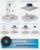 Sunco Lighting 13" Black Ceiling Light 6 Ways to Install Retrofit E26/TP24 Canless Recessed Ceiling Mount Surface Mount