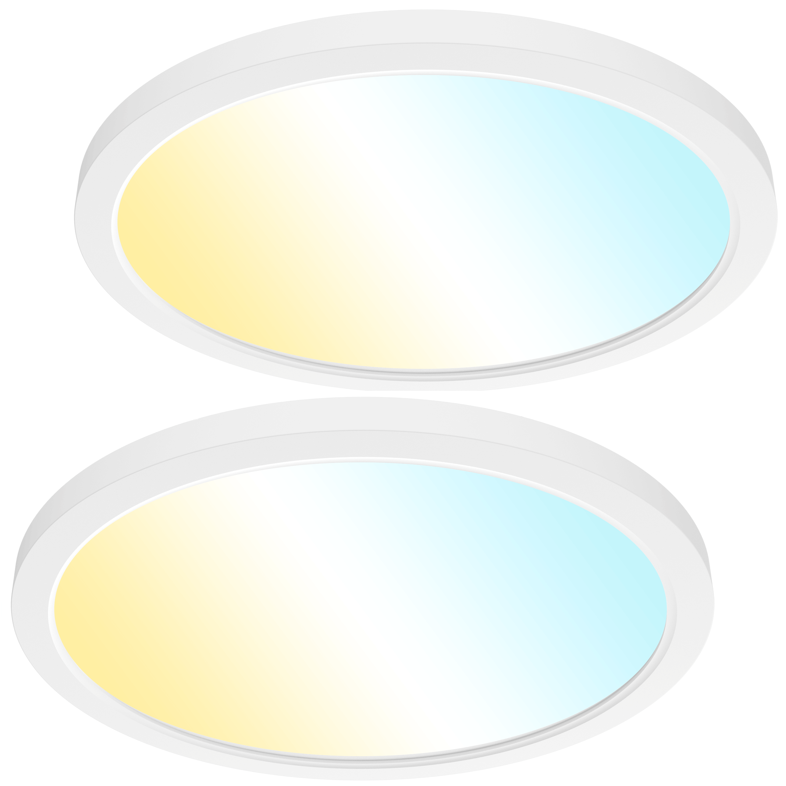 Sunco Lighting 13" White Ceiling Nightlights Front View Selectable CCT Downlight Mode Enabled