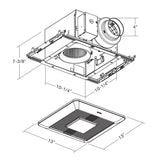 Panasonic WhisperCeiling DC, Bathroom Exhaust Fan, LED Light, 50/80/110 CFM