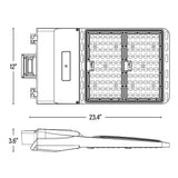 LED Area Light, Parking Lot, 300W, Type III, 120-277V, 38800 Lumens