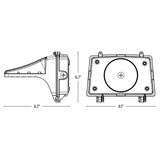 LED Cutoff Wall Pack, 20W/30W/45W/50W, Selectable Wattage & CCT, 6300 Lumens