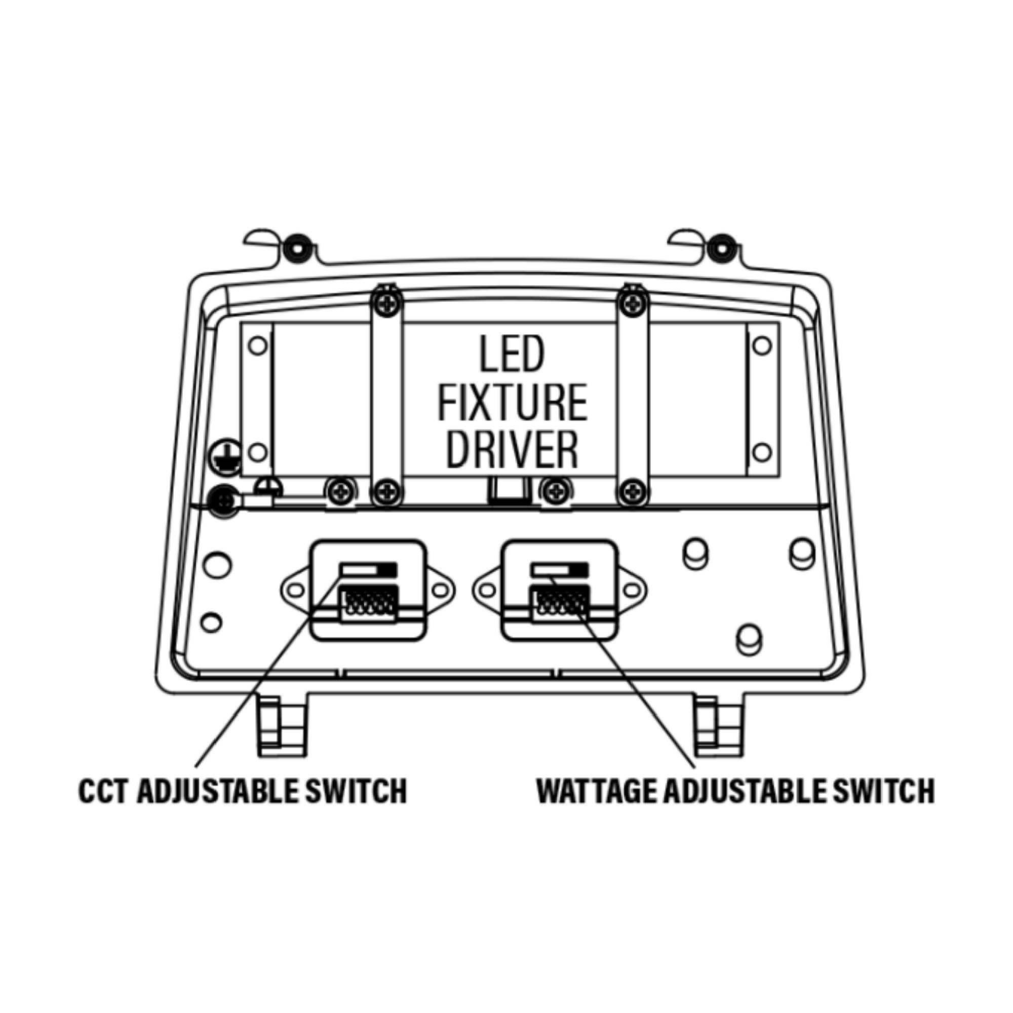LED Cutoff Wall Pack, 20W/30W/45W/50W, Selectable Wattage & CCT, 6300 Lumens