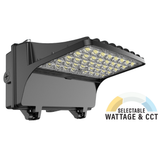 LED Full Cutoff Wall Pack, 20W/30W/45W/50W, Selectable Wattage & CCT, 6300 Lumens