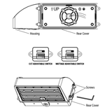 LED Cutoff Wall Pack, 40W/50W/60W/80W, Selectable Wattage & CCT, 10400 Lumens