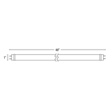 T8 LED Tube, 4ft, Frosted, Plug & Play, Hybrid Type A+B, 14W, 1800 Lumens