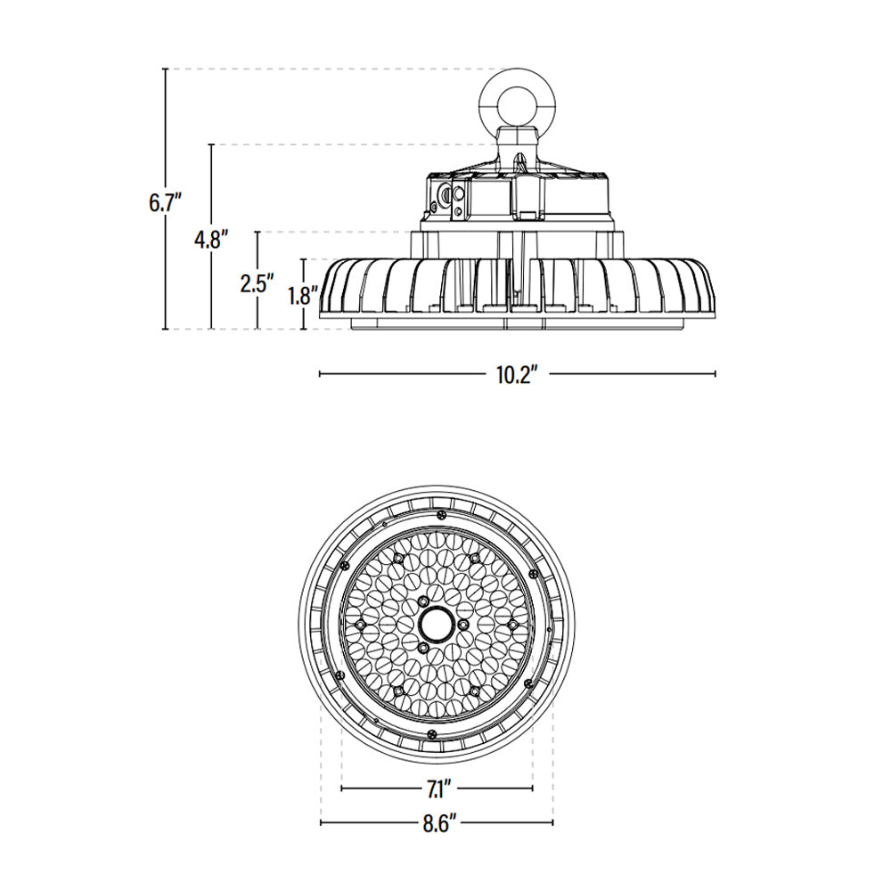 UFO High Bay 100W LED Light – Sunco Lighting