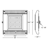 LED Canopy Light, 80W-150W, Selectable Wattage, 22650 Lumens dimensions