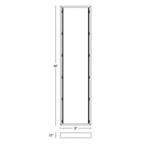 1x4 Surface Mount Kit dimensions