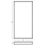 2x4 Surface Mount Kit for Back-Lit Panels dimensions