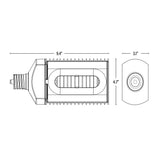 LED Wall Pack Retrofit Bulb, E39 Mogul Base, 72W, 11000 Lumens