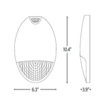 LED Outdoor Emergency Light, 12W, 1050 Lumens dimensions