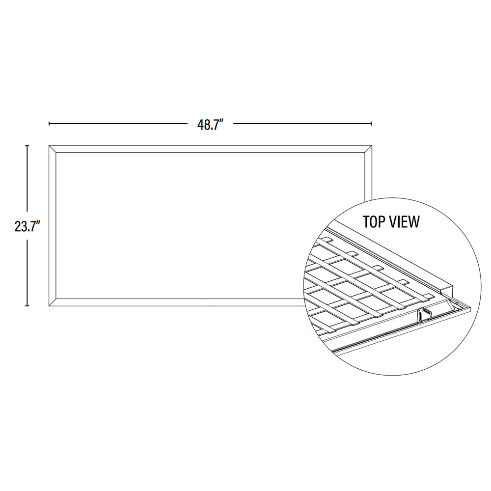 PRE-97655 Selectable wattage and CCT LED Panel dimensions