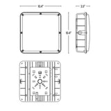 LED Canopy Lighting Fixture Dimension