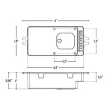 Bi-Level, Motion & Daylight Harvest Microwave Sensor for LED Canopies