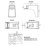 Adapter Mount on Round/Flat Pole for Stealth Area Lights