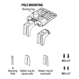 Adapter Mount on Round/Flat Pole for Stealth Area Lights