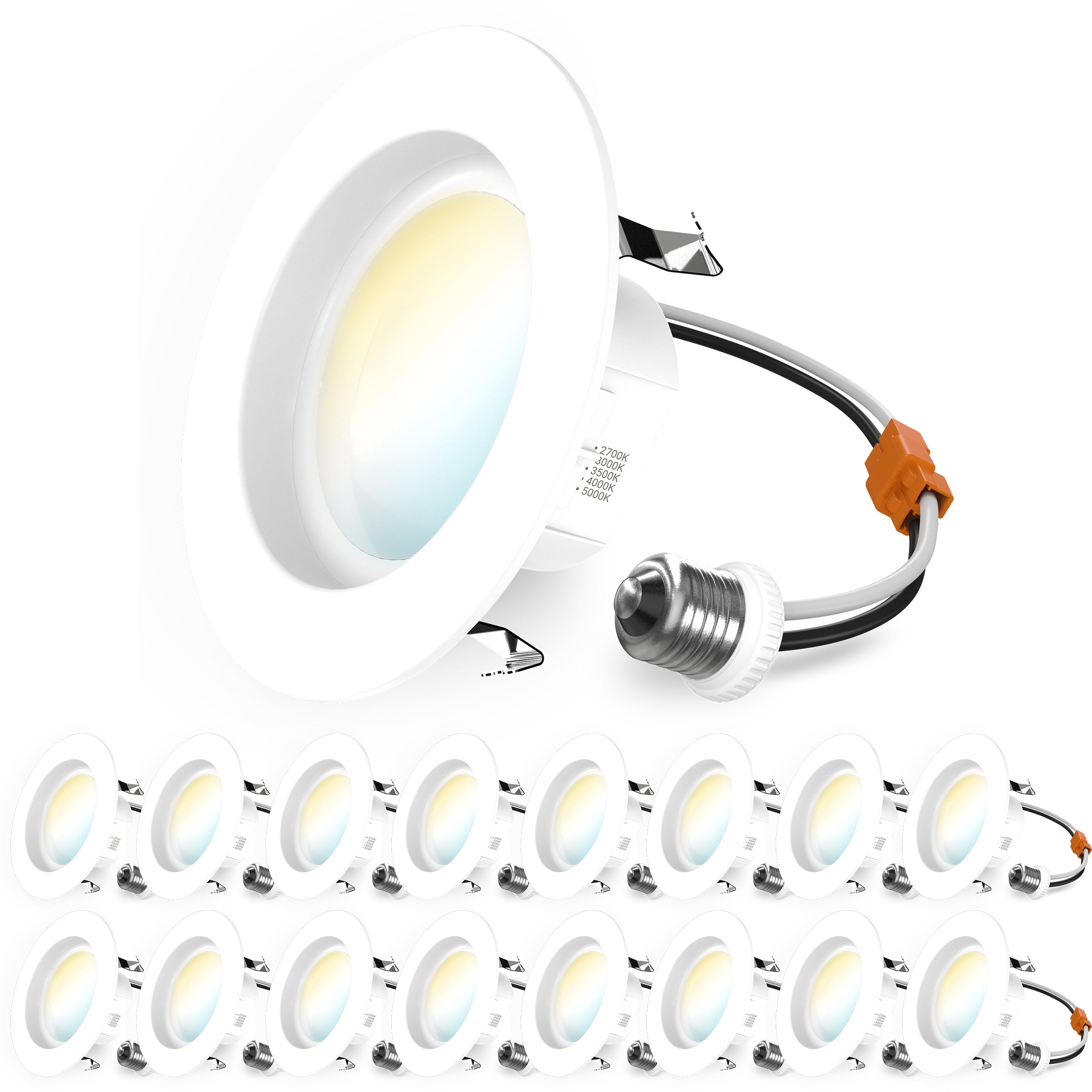 Recessed LED Retrofit Lighting, 4 Inch, Smooth, Selectable CCT, 660 Lumens