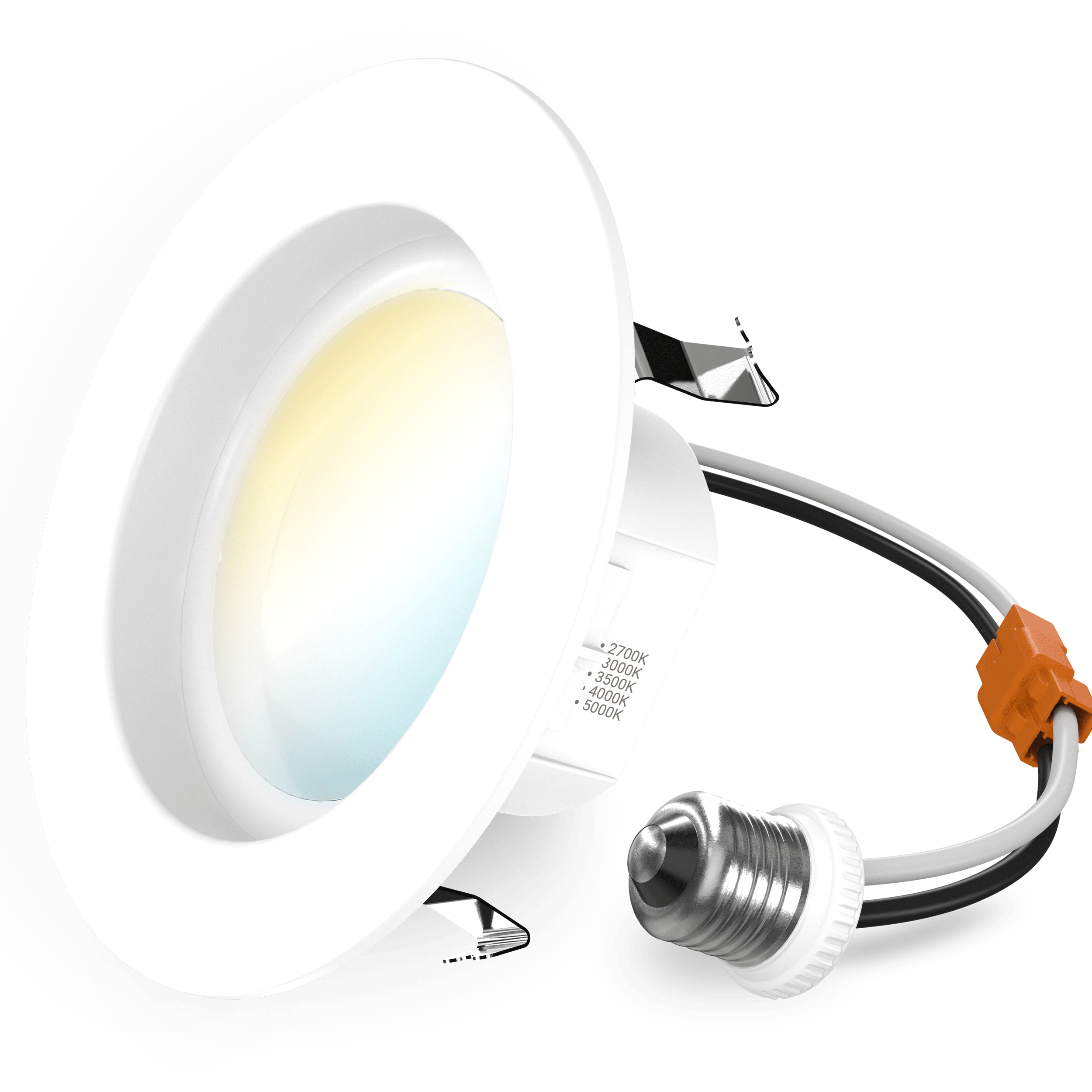 Sunco Lighting 4” Smooth Trim Retrofit Recessed Downlight Selectable CCT 660 LM 11W