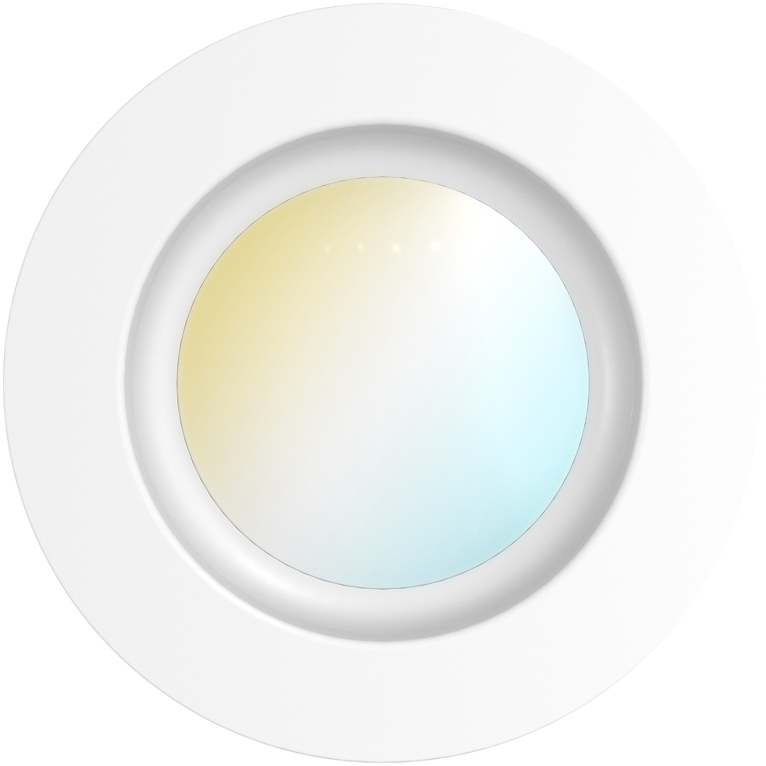 Sunco Lighting 4” Smooth Trim Retrofit Recessed Downlight Selectable Color Temperature Front View