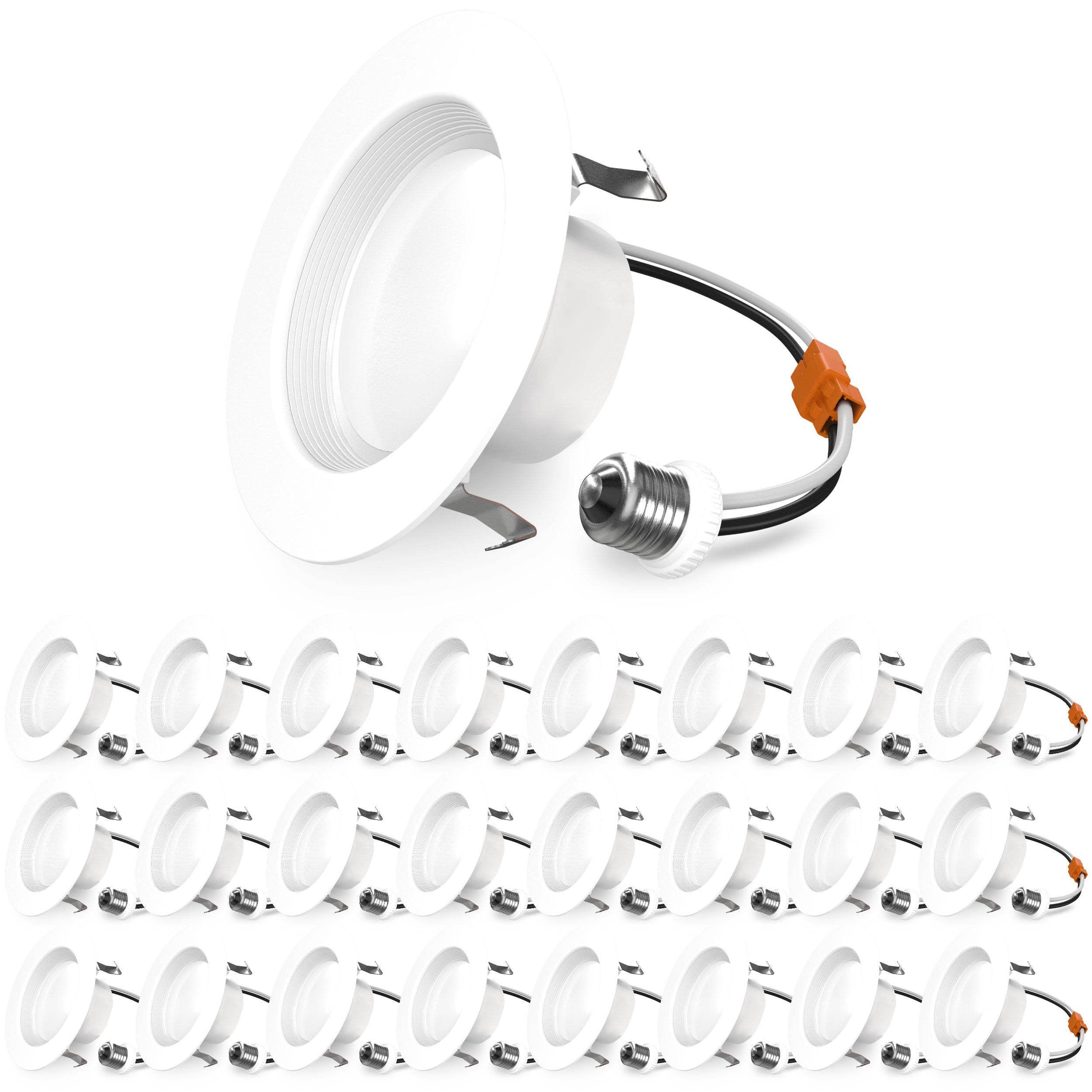 Recessed LED Retrofit Lighting, 4 Inch, Baffle, 660 Lumens