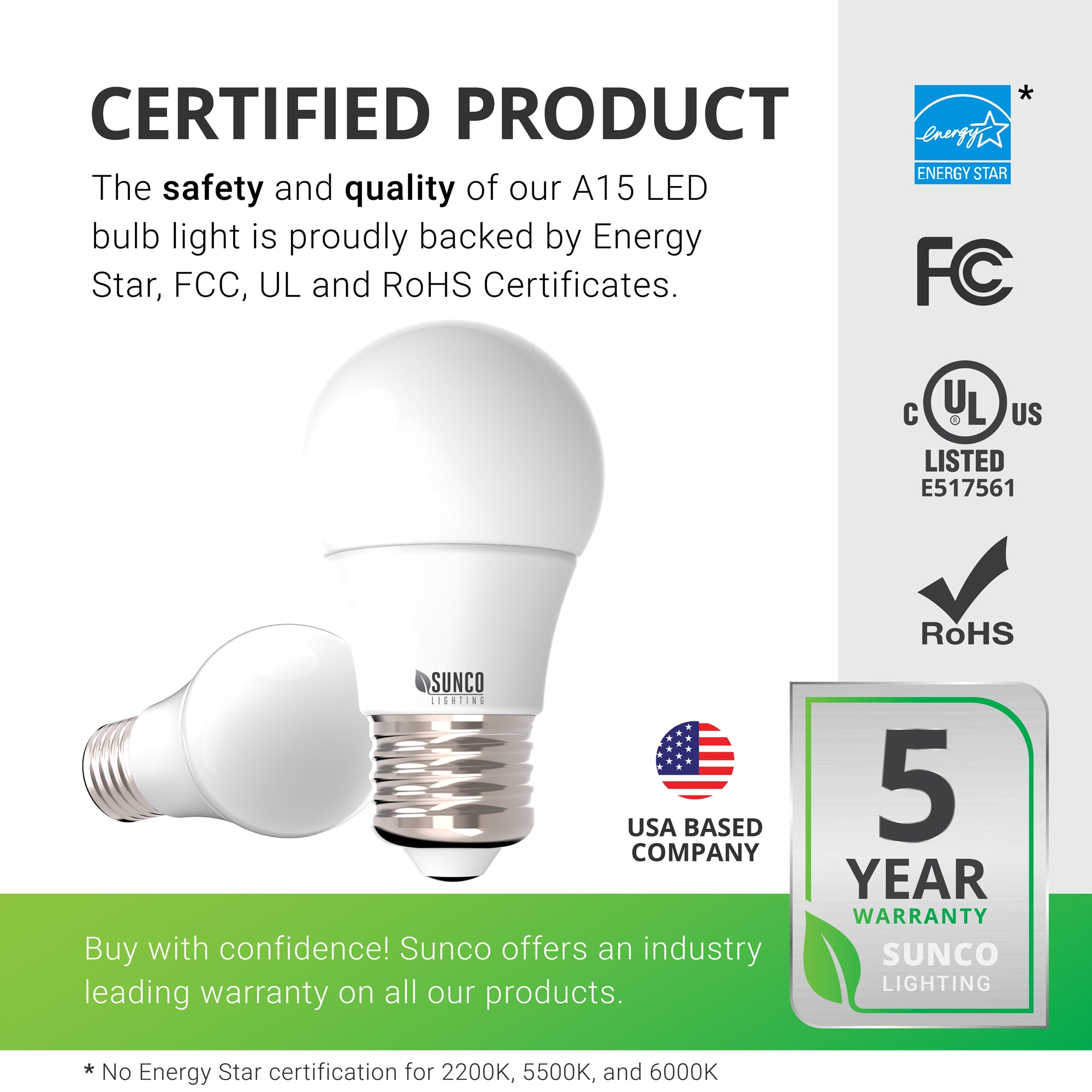 A15 led bulb 3000k sale
