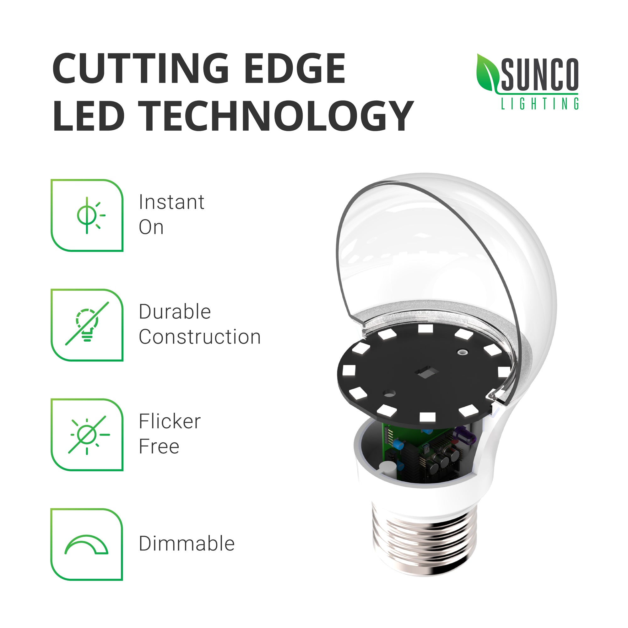 A19 3W LED Bulb, 250 Lumens