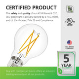 A19 8.5W LED Bulb, Filament, Dusk to Dawn, 800 Lumens