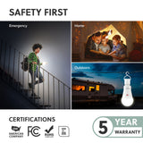 A21 LED Bulb with Emergency Backup Battery, 8W, 800 Lumens