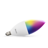 Control the lights with a smart device, the Sunco B11 LED Smart Bulb, and an easy to use app over WiFi. This smart light is ideal in chandeliers and wall sconces. Since it is wet rated you can use it outside, too! Image shows an artist’s impression of changing colors on the bulb. Actual LED bulb is white