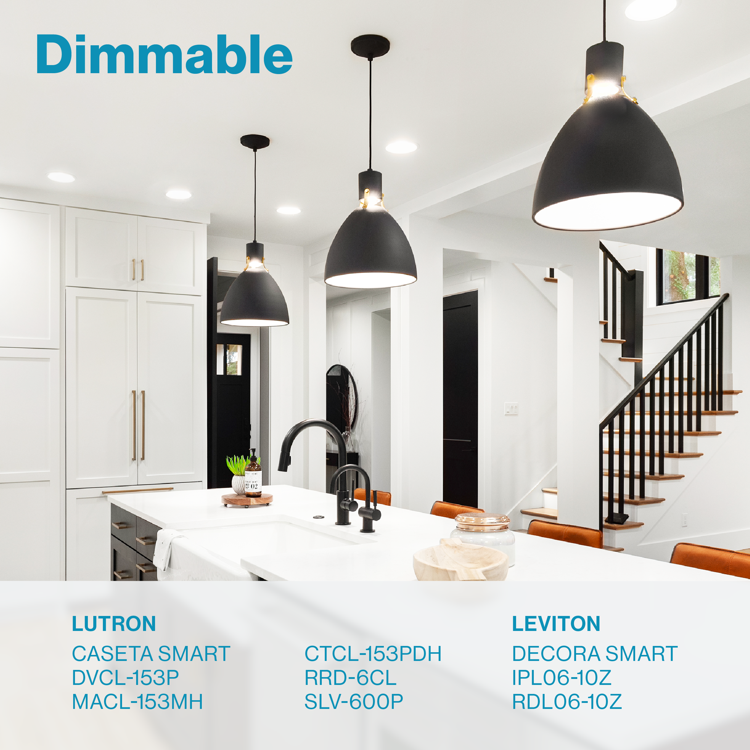 Dimmable BR30 Sunco LED lightbulb for pendant lamps and recessed can ceiling lights in kitchen hallway living room