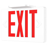 This Sunco LED Exit Sign offers 6-inch tall, red letters with a ¾-inch stroke. The letters are visible from up to 100 feet away. This damp rated sign for indoor use includes a backup battery that turns on the LED to illuminate the way to safety during an emergency or power outage. Use the plastic knockouts as directional arrows to point to an exit. The arrows and visible lettering help your customers, visitors, employees, clients, and first responders quickly locate the exits in a blackout. 