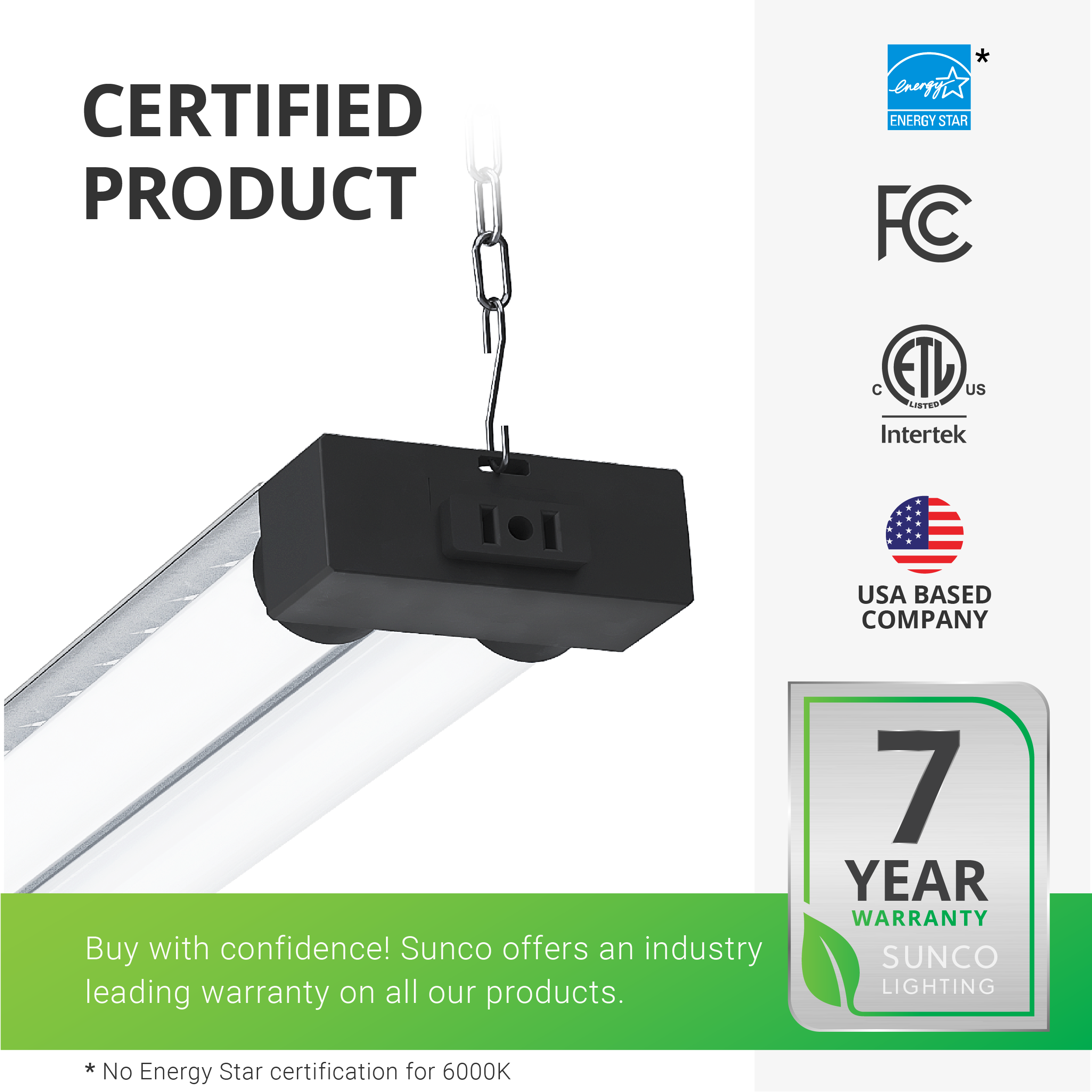 LED Shop Lights Industrial Frosted LED LIGHTING SUNCO