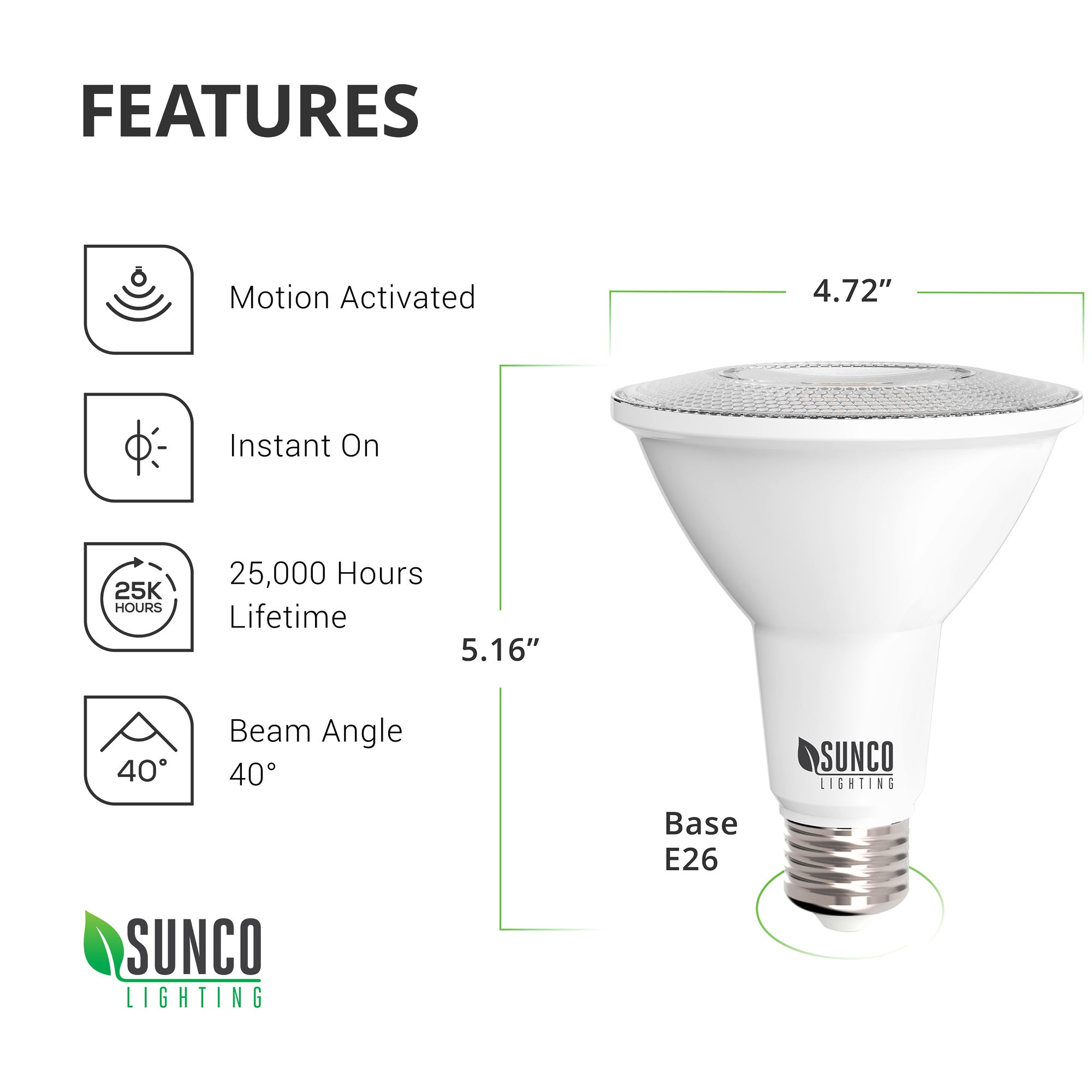 Motion sensor flood light bulb outdoor sale