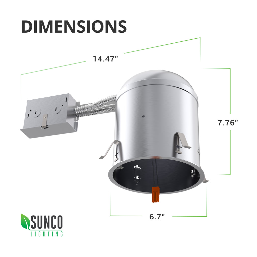 Recessed Lighting Can, 6 Inch, Remodel Sunco Lighting