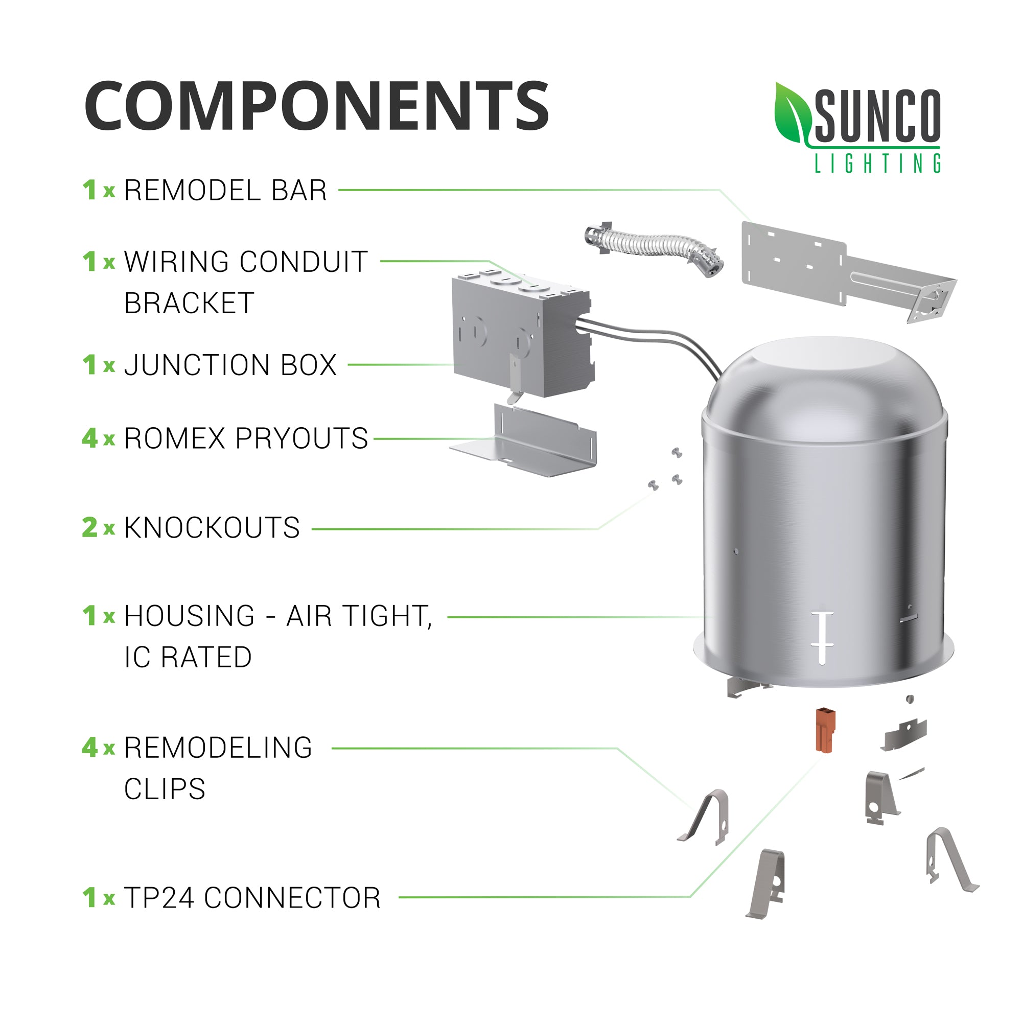 Recessed Lighting Can, 6 Inch, Remodel