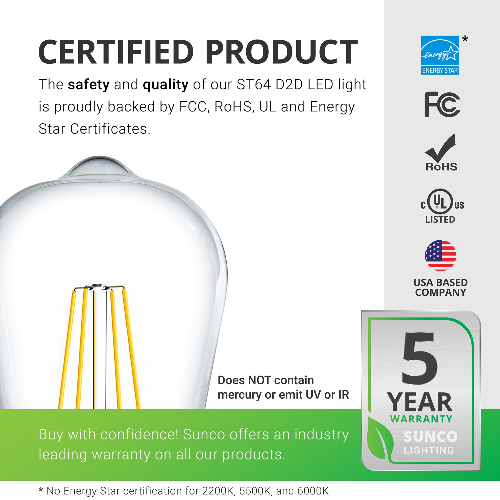 St64 Led Bulb Drawing.pdf ST64 Filament Dusk to Dawn LED Bulbs | LED LIGHTING | SUNCO – Sunco ...
