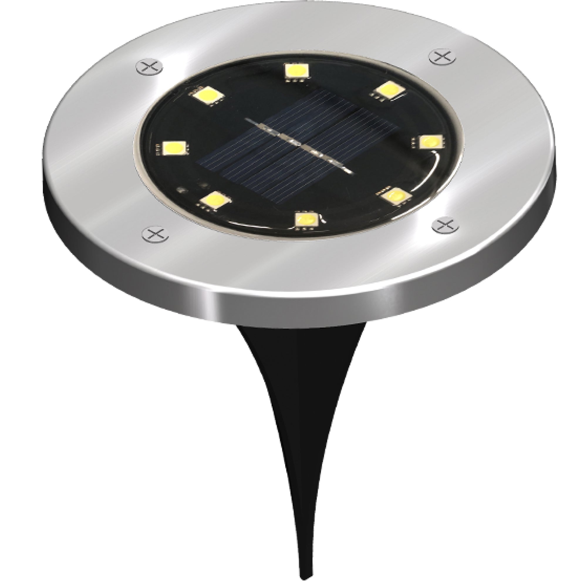 Sunco Lighting 12 Pack Solar Path Lights Dusk to Dawn 7000K Diamond White Cross Spike Stake for Easy in Ground Install Solar Powered LED Landscape