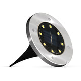 Sunco Lighting LED Round Solar Path Landscape Outdoor Light Sideview Image