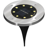 Sunco Lighting LED Round Solar Path Landscape Outdoor Light Front Top View Image