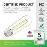 This is a certified product. The safety and quality of our T10 D2D LED Bulb is backed by and FCC, RoHS, and UL certificate. I tis Title 20 compliant for sale in California so you can buy with confidence. Sunco offers an industry leading warranty on all our products. This light bulb has a 5-year warranty. Sunco is American owned and operated. We are based in the USA.