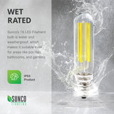 T6 LED Tubular Bulb, Filament, Candelabra, 450 Lumens