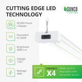 LED Shop Light, 4ft, Utility, Clear, 4500 Lumens