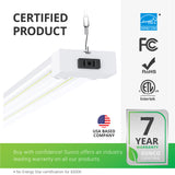 LED Shop Light, 4ft, Utility, Clear, 4500 Lumens