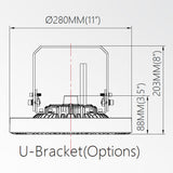 Adjustable Mounting U-Bracket for ULI UFO High Bay