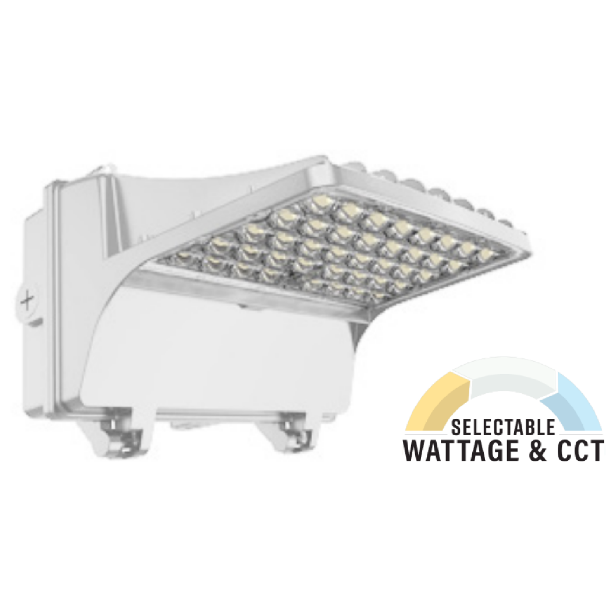 LED Cutoff Wall Pack, 20W/30W/45W/50W, Selectable Wattage & CCT, 6300 Lumens